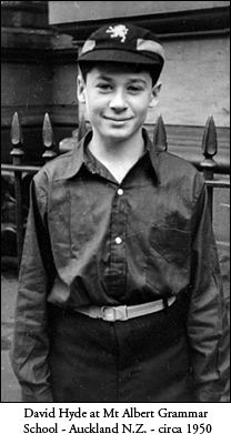 David Hyde at Mt. Albert Grammar School