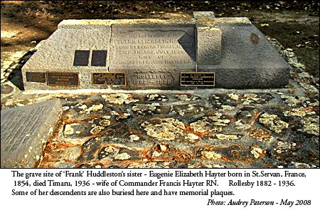 Grave site of Eugenie Elizabeth Hayter - (Rollesby 1882 to 1936) Burkes Pass Cemetery - plot 11