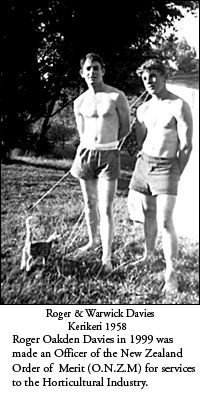 Roger and Warwick Davies - Kerikeri 1958