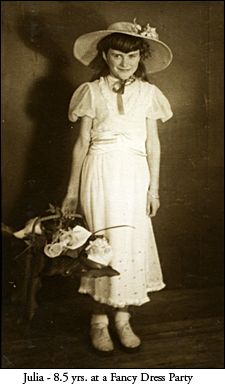 Julia at 8.5 years dressed for a fancy dress party