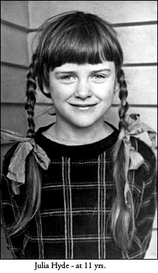 Julia Hyde circa 9 years old.