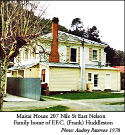 Matai House - family home of F.F.C. (Frank) Huddleston