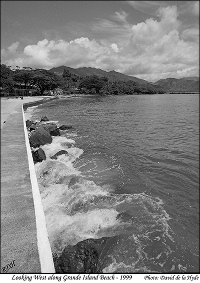 Looking West along Grande Island Beach