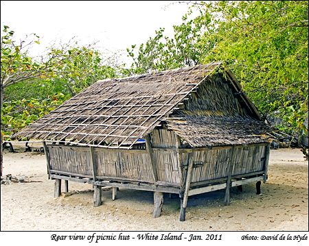 Rear view of picnic hut