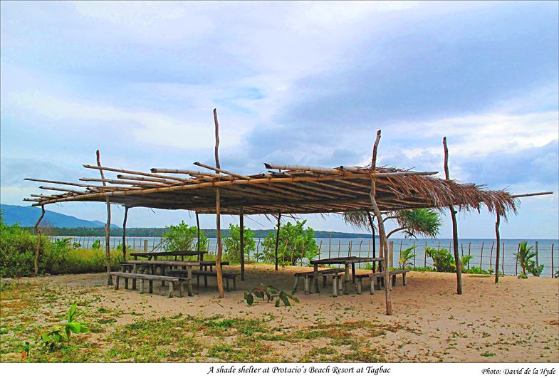 Shade shelter at Protacio's Beach Resort