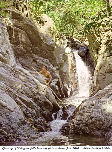 Close up of Hulagaan falls from the photo above