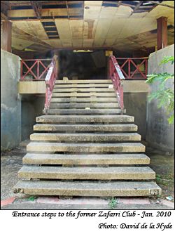Main entrance steps to the former Zafarri Club