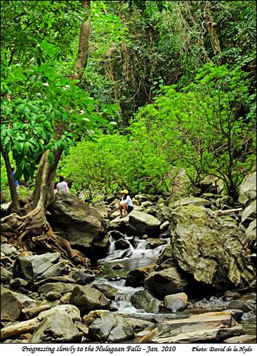 Progressing slowly to the Hulagaan Falls