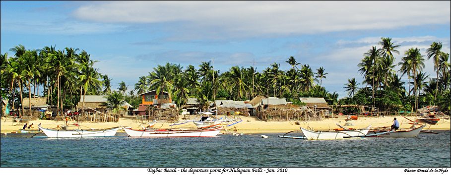 Tagbac Beach - from where we took a boat to Hulagaan Falls.