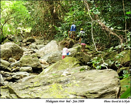 Walking along the Hulagaan river bed