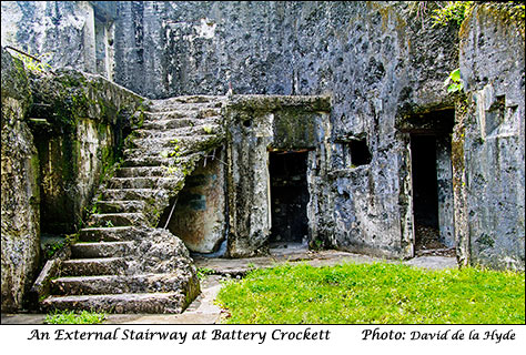 Battery Crockett - access stairway