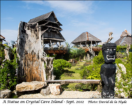 A Crystal Cave Island Statue