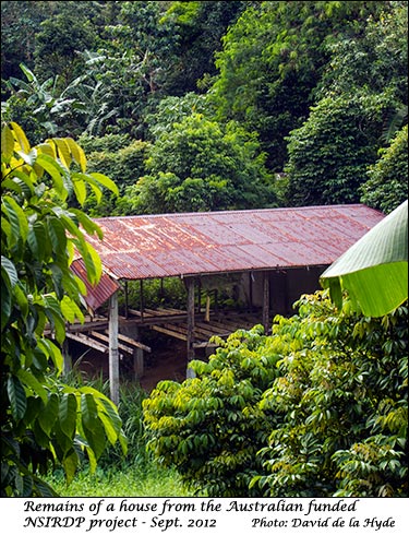 Remains of a house from the Australian funded NSIRDP Project