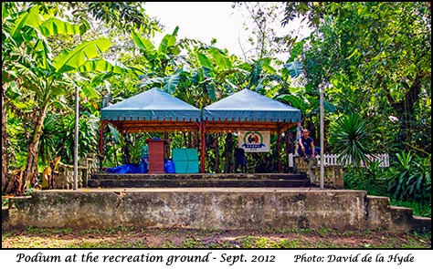 Podium at the recreation ground