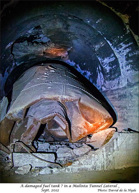 Fuel Tank? inside a lateral tunnel