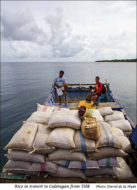 Rice in transit from Tilik to Calatagan