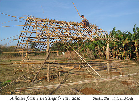 The frame of a Tangal house