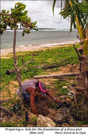 Forming a post hole