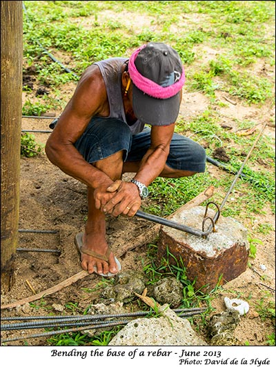 Bending base of rebar