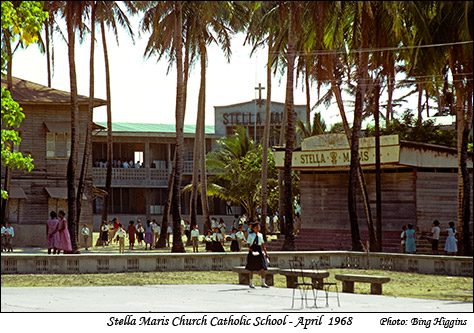 Stella Maris School in 1968 - two storey building