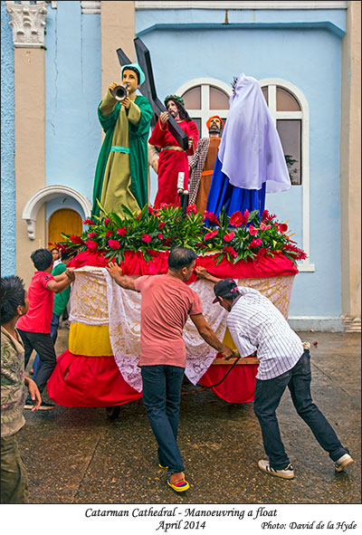 A GroupFloat at Catarman Cathedral