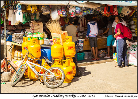 Gas Bottles at Talisay Market