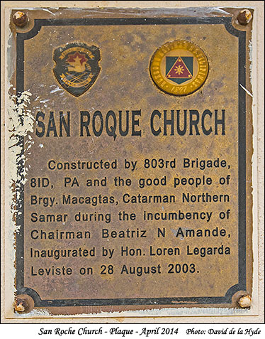 San Roche Church Plaque