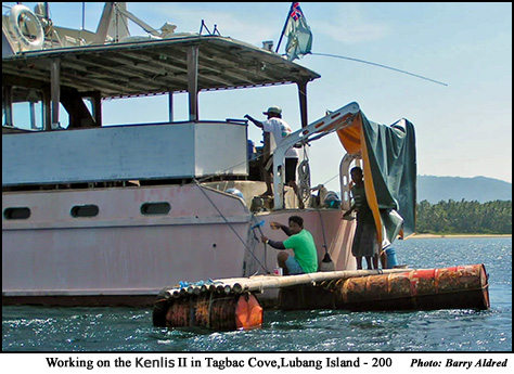Working on the Kenlis II at Tagbac Cove