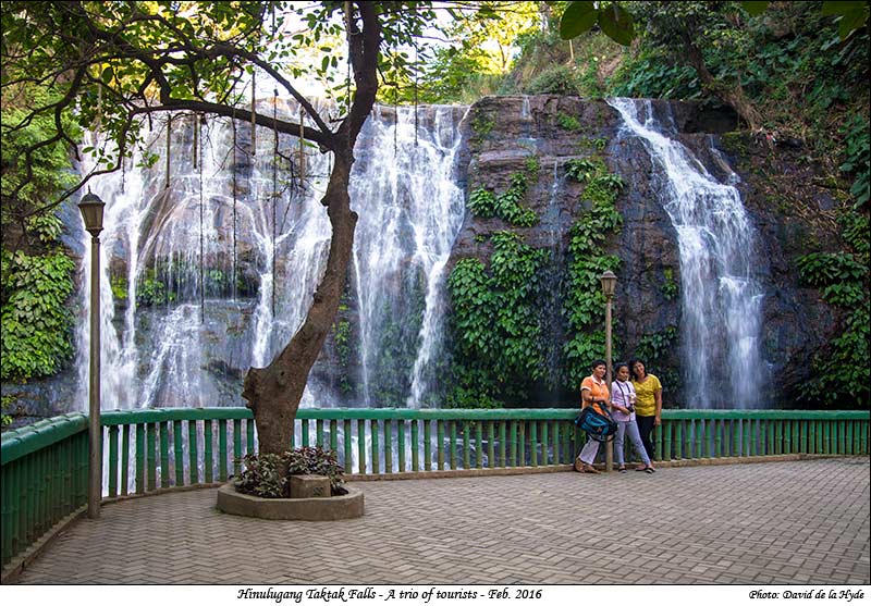 Hulugang Taktak Falls - A trio of tourists