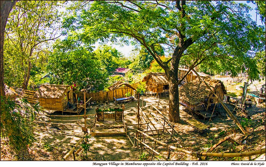 Overview of a Mangyan Village opposite the Capitol Building in Mamburao