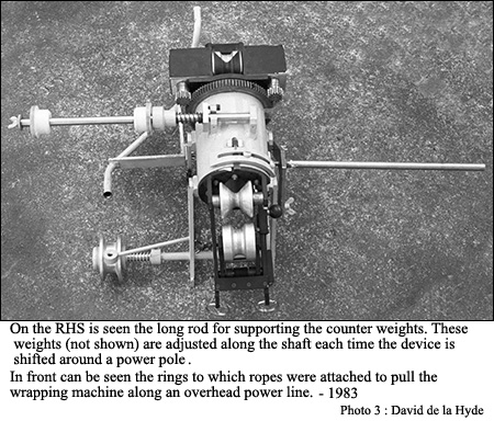 On RHS is a shaft for counter balance weights