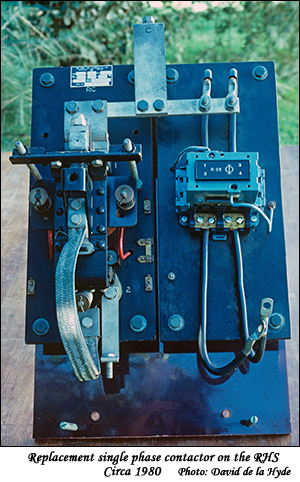 old and new single phase contactors for generator output pulsing