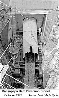 Mangapapa Dam diversion tunnel - Octopber 1978